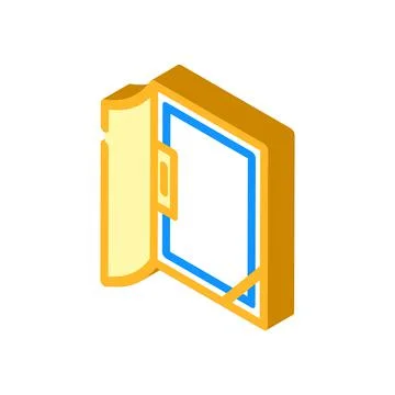 Office folder isometric icon vector illustration Stock Illustration
