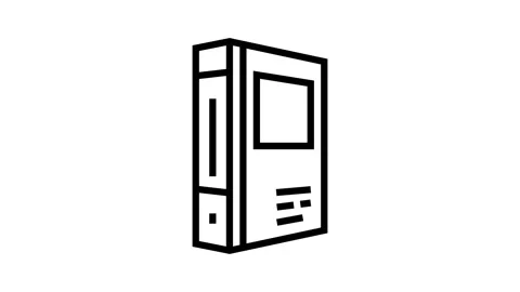 Office folder line icon animation Stock Footage 224245981