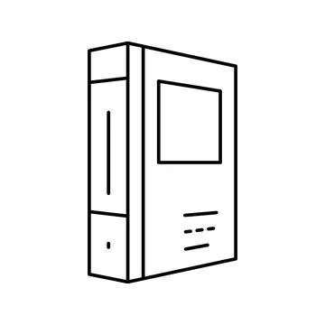 Office folder line icon vector illustration Stock Illustration