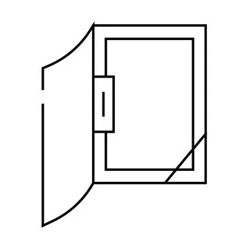 Office folder line icon vector illustration Stock Illustration