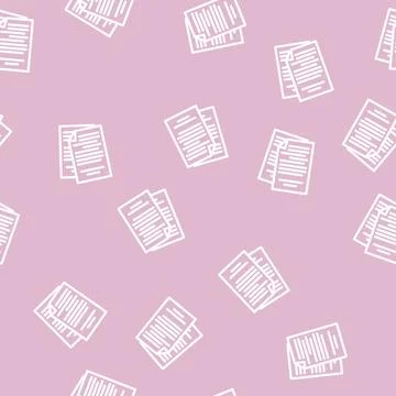 Office folder line vector seamless pattern Illustrazione stock