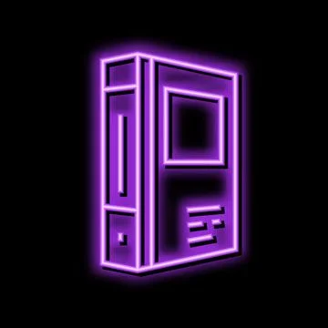 Office folder neon glow icon illustration 스톡 일러스트
