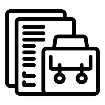 Office folder organizing documents for data management Illustrazione stock