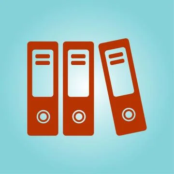 Office folder sign symbol. Illustrazione stock