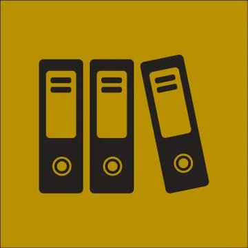 Office folder sign symbol. Stockillustratie