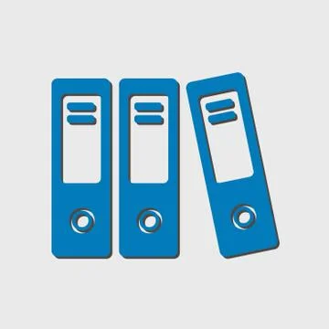 Office folder sign symbol. Illustrazione stock