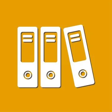 Office folder sign symbol. Illustrazione stock