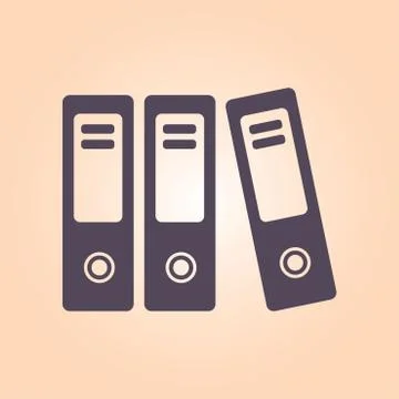 Office folder sign symbol. Illustrazione stock