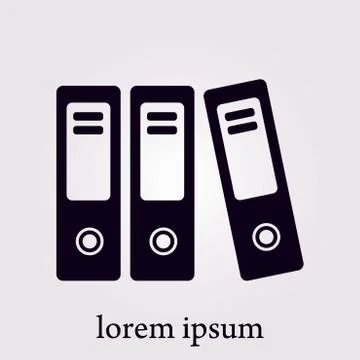 Office folder sign symbol. Stockillustratie
