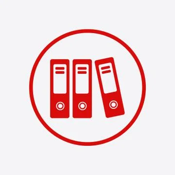 Office folder sign symbol. Illustrazione stock