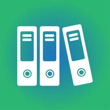 Office folder sign symbol. Illustrazione stock