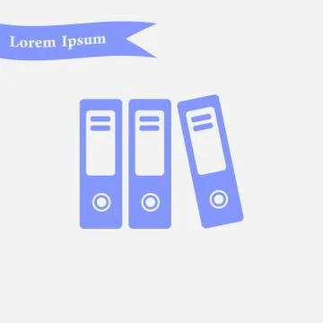 Office folder sign symbol. Illustrazione stock