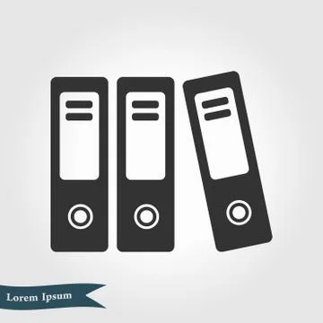 Office folder sign symbol. Stock Illustration
