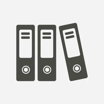 Office folder sign symbol. Illustrazione stock