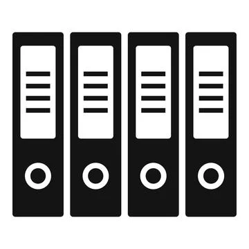 Office folder stack icon, simple style Stock Illustration