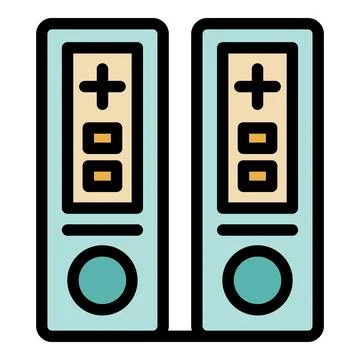 Office folder standing on shelf storing documents Stock Illustration