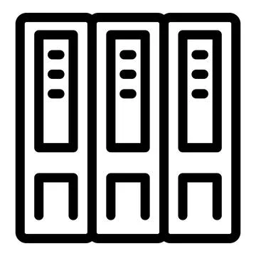 Office folder system storing organizing files documents business icon Stock Illustration