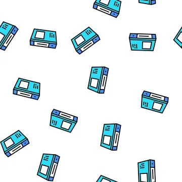 Office folder vector seamless pattern Illustrazione stock