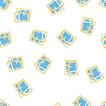 Office folder vector seamless pattern Stock Illustration