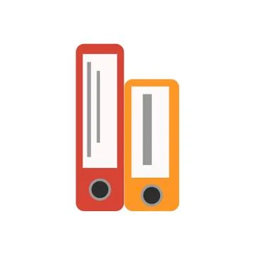 Office folders boxes document organization archive blank stack data file Stock Illustration