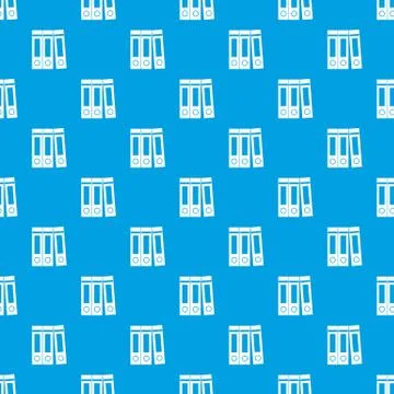 Office folders with documents pattern seamless blue Stock Illustration