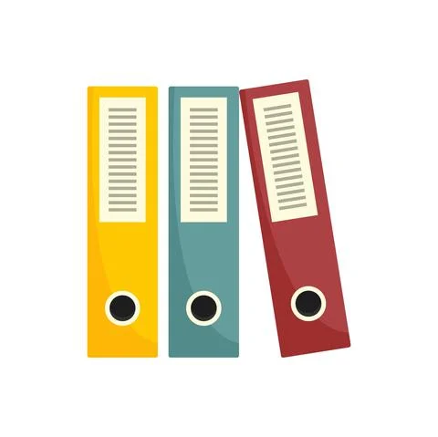 Office folders icon flat isolated vector Illustrazione stock