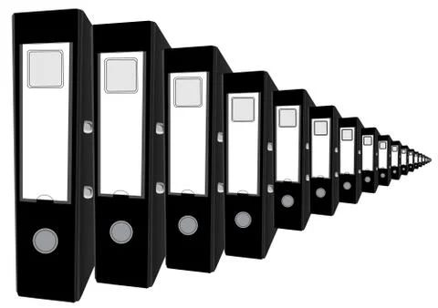 Office folders Illustrazione stock
