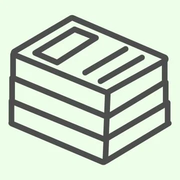 Office folders line icon. Stack of binders outline style pictogram on white Illustrazione stock