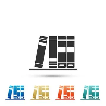 Office folders with papers and documents icon isolated on white background Stockillustratie