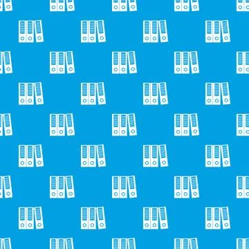 Office folders pattern seamless blue Illustrazione stock