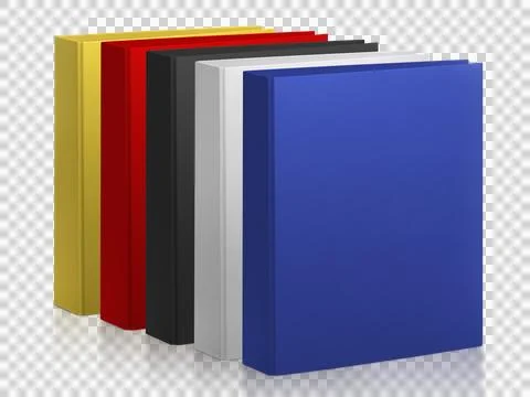 Office folders, transparent background Stock Illustration