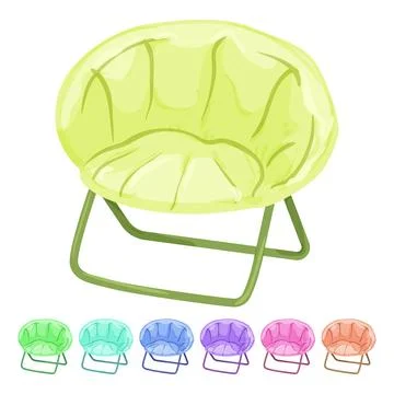 Office folding chair cartoon vector graphic Illustrazione stock