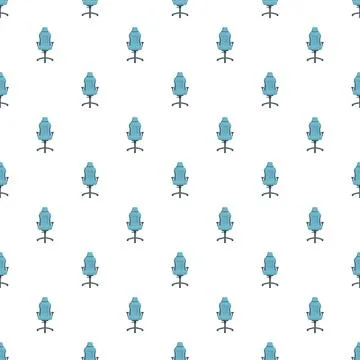 Office gaming computer chairs seamless pattern background Stock Illustration