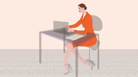 OFFICE GIRL Stock Footage 120099155