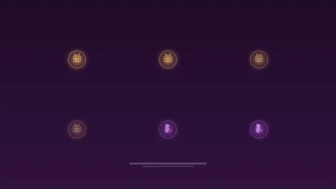Office grid of workers becoming machines plum background loop 動画素材 342617242