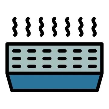 Office heater icon vector flat 스톡 일러스트