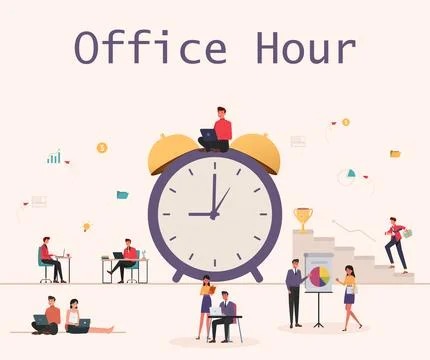 Office Hour Illustrazione stock
