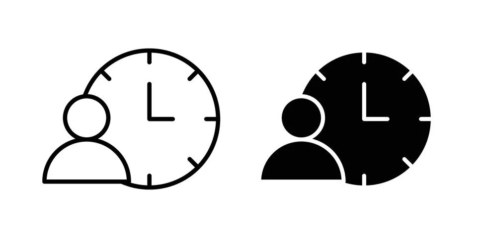 Office hours icon vector design. EPS10 Stock Illustration