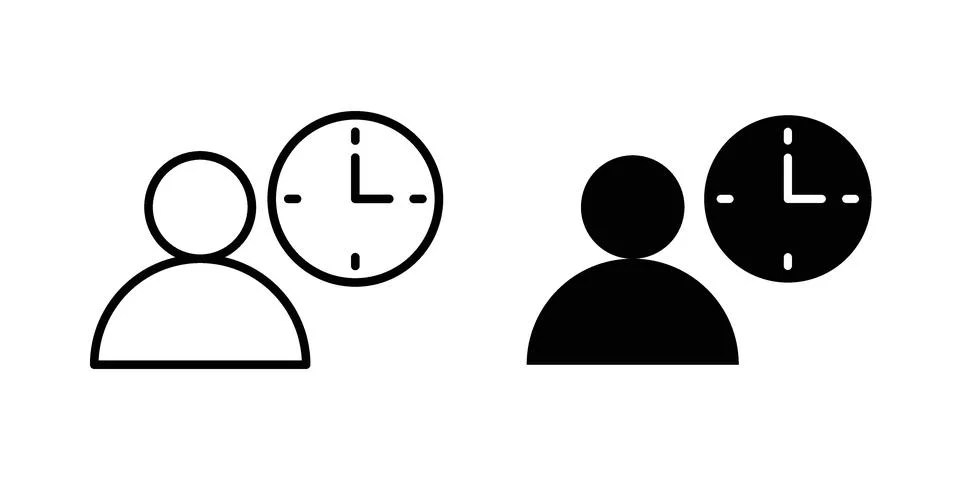 Office hours icon for web projects Stock Illustration