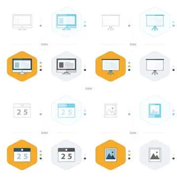 Office icon 4 design computer, presentation, Calendar, image  icon Stock Illustration