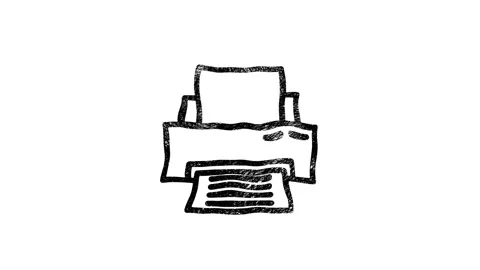 Office icon. Hand draw shadow icon. Office, great design for any purposes Stock Footage 153851625