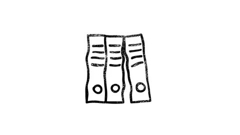 Office icon. Hand draw shadow icon. Office, great design for any purposes Stock Footage 153852519