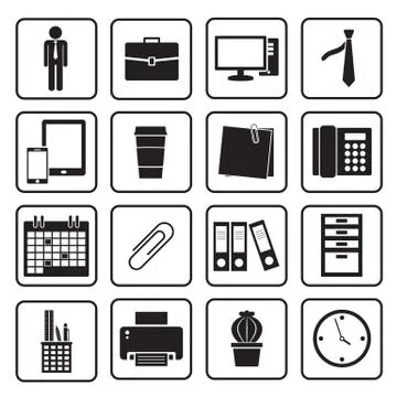 Office icon Stock Illustration