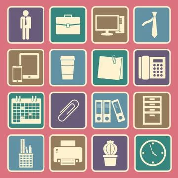 Office icon Stock Illustration