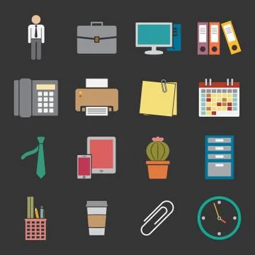 Office icon Stock Illustration