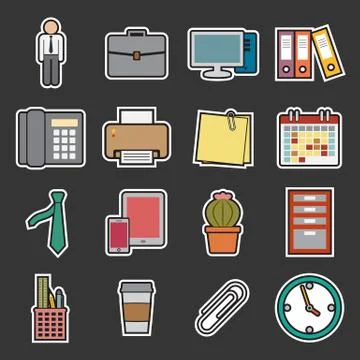 Office icon Stock Illustration