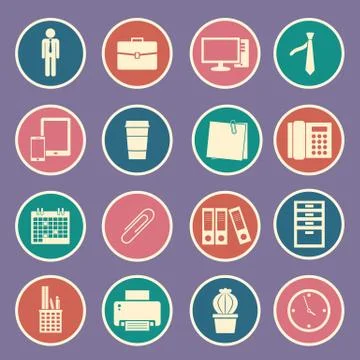 Office icon Stock Illustration