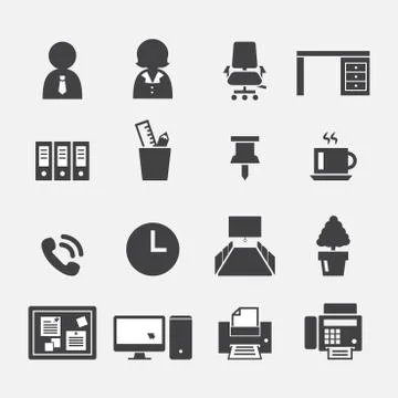 Office icon Stock Illustration