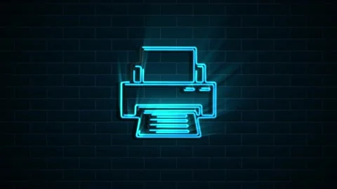 Office icon. Neon shadow icon. Office, great design for any purposes. Motion Stock Footage 153824542