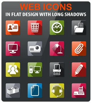 Office icon set Stock Illustration